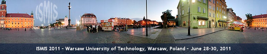 ISMIS 2011, June 28-30, Warsaw, Poland